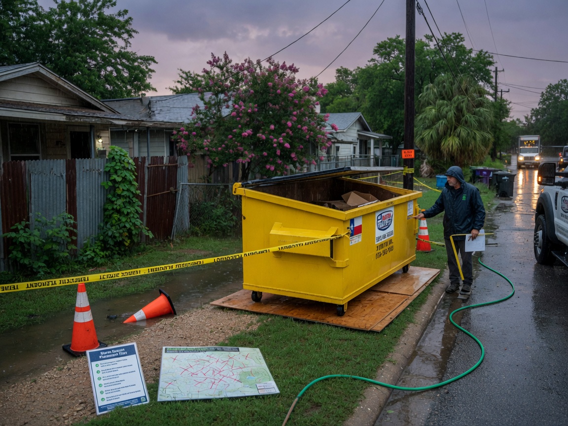 Austin Storm Season Dumpster Placement Tips